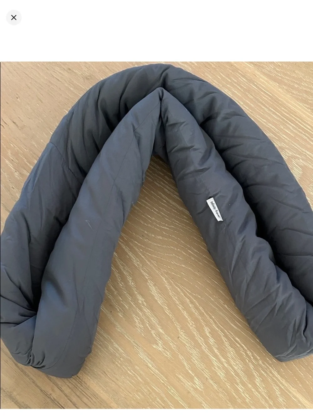 INFINITY PILLOW - Travel or neck rest, Grey, One size, NWOT, no instructions